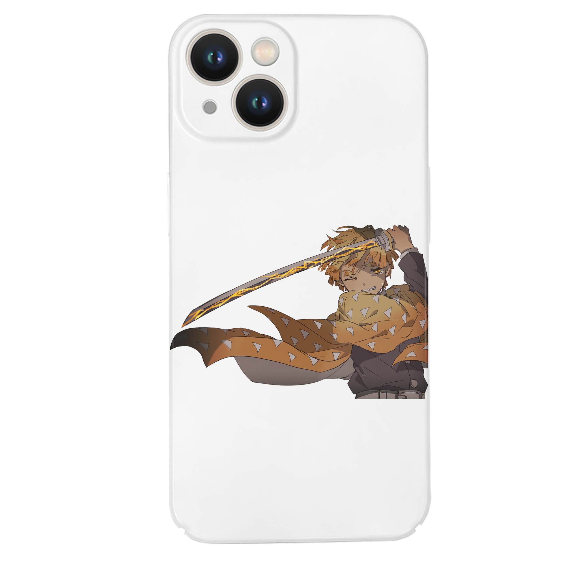 （画像用） 鬼滅の刃（きめつのやいば）我妻 善逸／あがつま ぜんいつ Agatsuma Zenitsu 【iPhone 14シリーズ対応】ハードケース